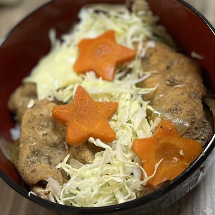 七夕風！しょうが焼き丼